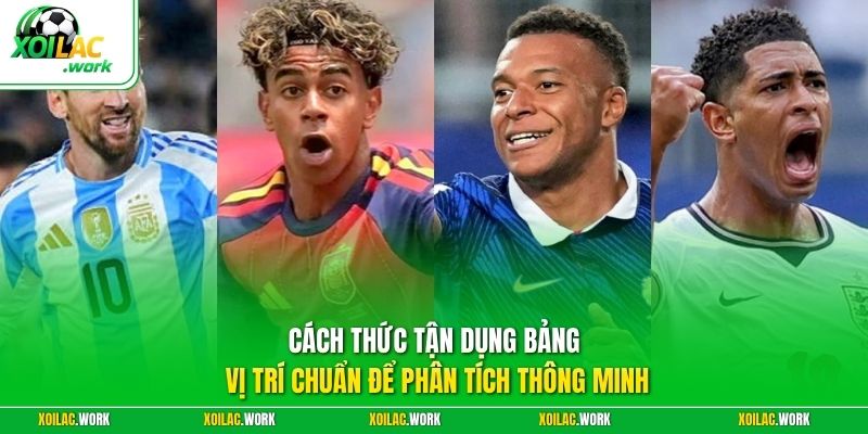 Cách thức tận dụng bảng vị trí chuẩn để phân tích thông minh