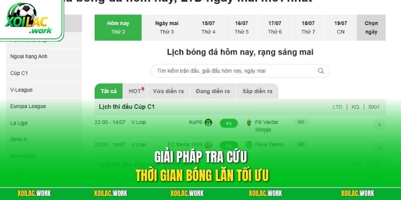 Giải pháp tra cứu thời gian bóng lăn tối ưu
