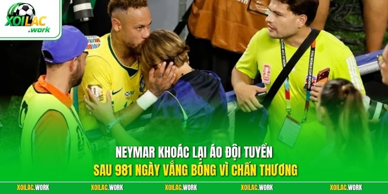 Neymar khoác lại áo đội tuyển sau 981 ngày vắng bóng vì chấn thương